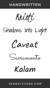 Best Free Handwritten Google Fonts